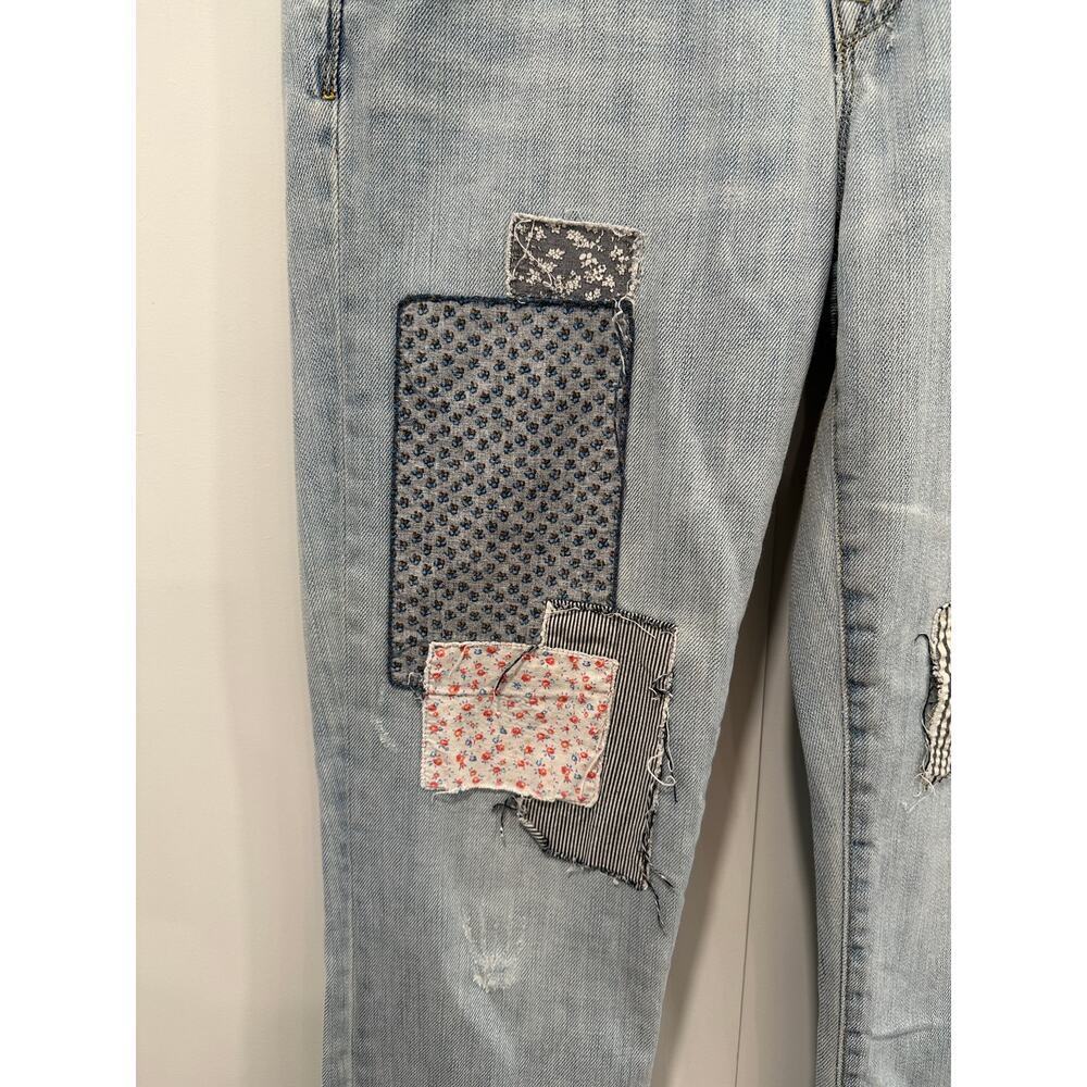 Gap Real Straight Light Wash Patchwork Vintage Lo… - image 5